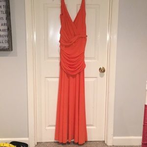 Orange Halton Heritage Jersey Knit Maxi Dress